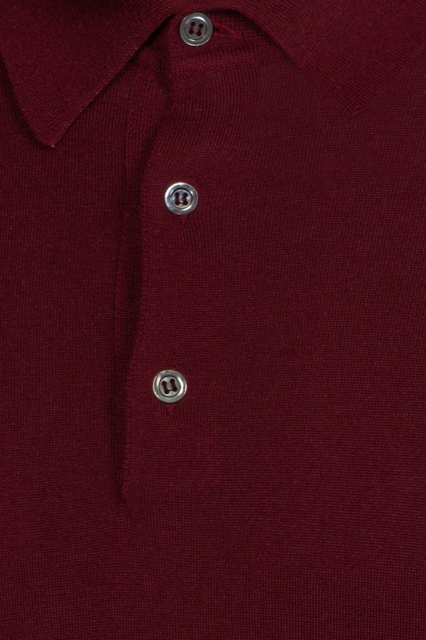 Bordeaux Cashmere Silk Knitted Polo - Brunati Como