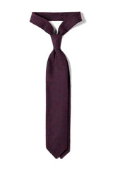 3-Fold Plain Silk Grenadine Shantung Tie - Purple - Brunati Como